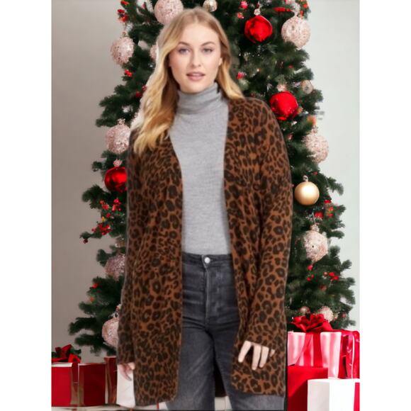 NWT - Sanctuary Lenox Leopard Print Cardigan Size: M - Picture 2 of 3